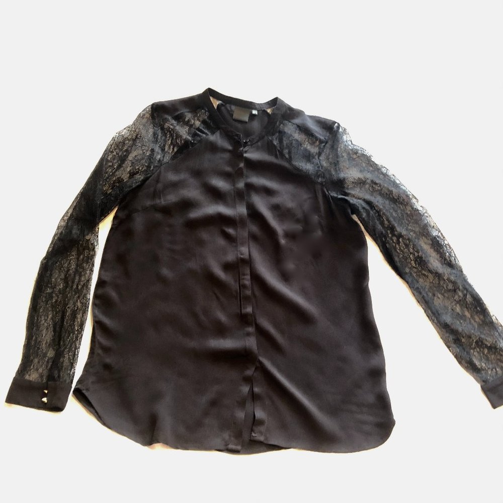 InWear Black shirt with lace size medium - Picture 2 of 5